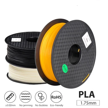 

3D Printer Filament 1.75mm 0.5kg Dimensional Accuracy +/- 0.02mm Black White Color PLA Filament for 3D Printer