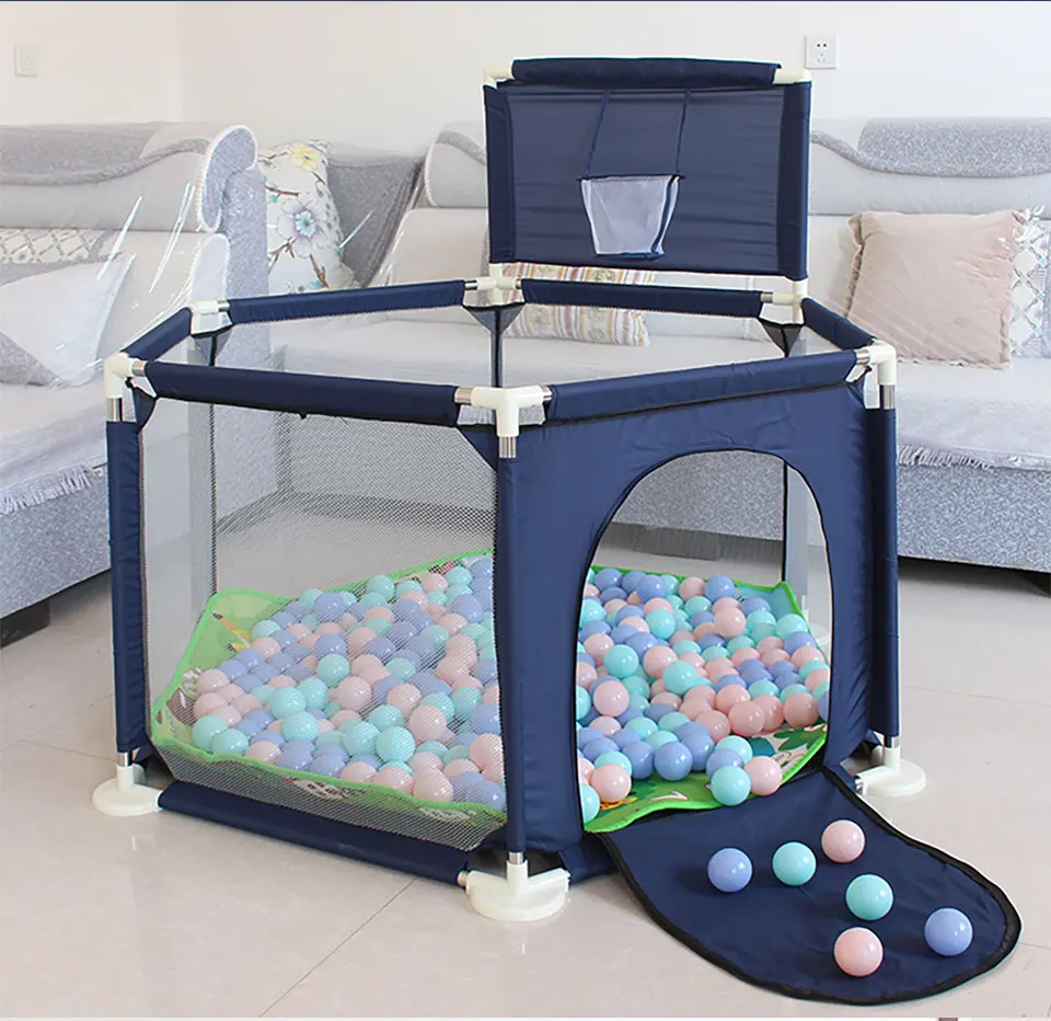 IMBABY Kids Furniture Playpen For Children Large Dry Pool Baby Playpen Safety Indoor Barriers Home Playground Park For 0-6 Years