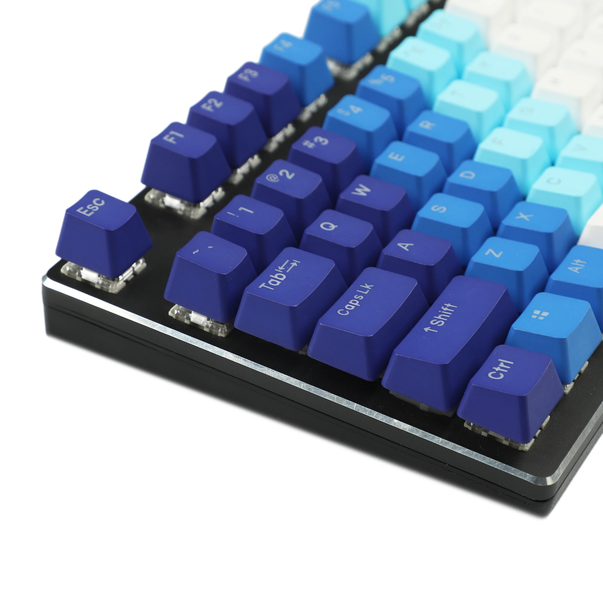Ymdk-azul e Branco Duplo Tiro Backlit Keycaps 108 122 Pbt Oem Perfil Keycap para Switches mx Teclado Mecânico - Imagem 2
