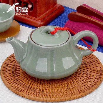 

brother kiln pot teapot suit household ceramics single pot of flower pot little teapot rushed the teapot red tea cups