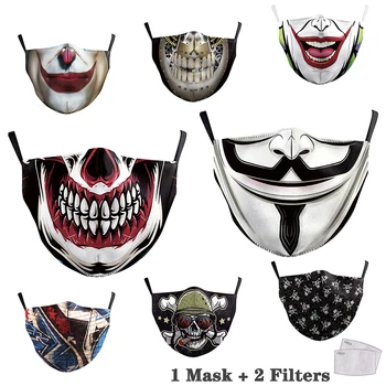 

PM2.5 Activated Filter Masks Adult Big Mouth 3D Printed Face Masks Unisex for Cotton Reusable Masks Proof Mask Fabric Dust Mask
