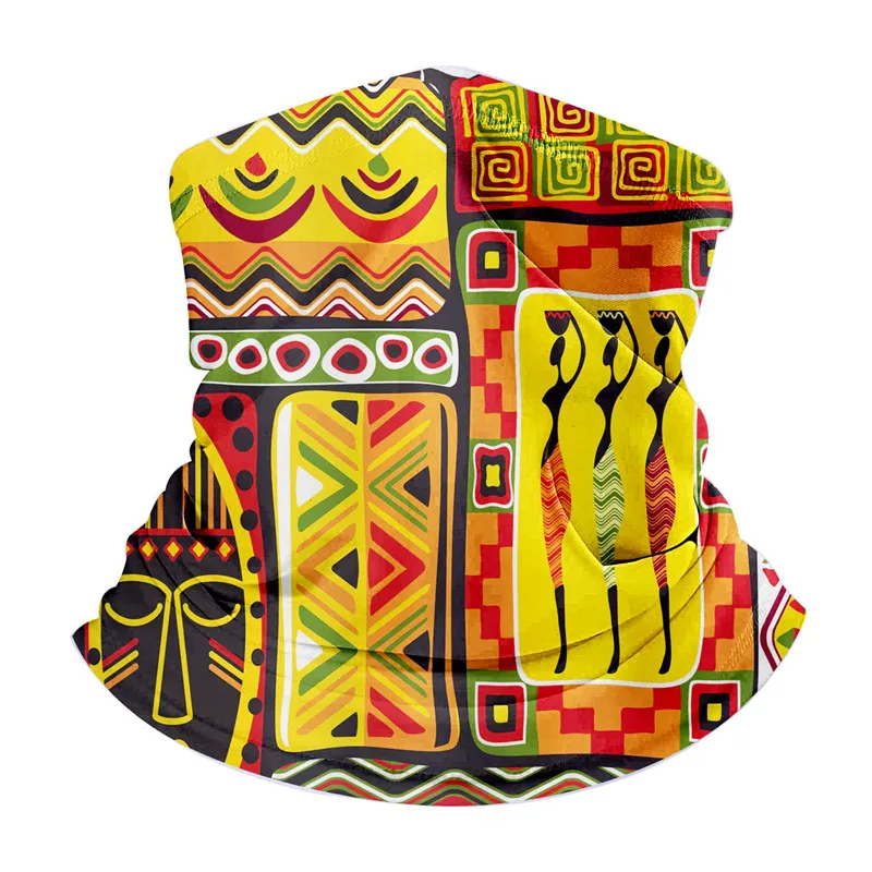 

Scarf For Women African Printing Anti Dust UV Windproof Ladies Magic Headband Outdoor Bandana Half Face Mask Bufanda Hombre