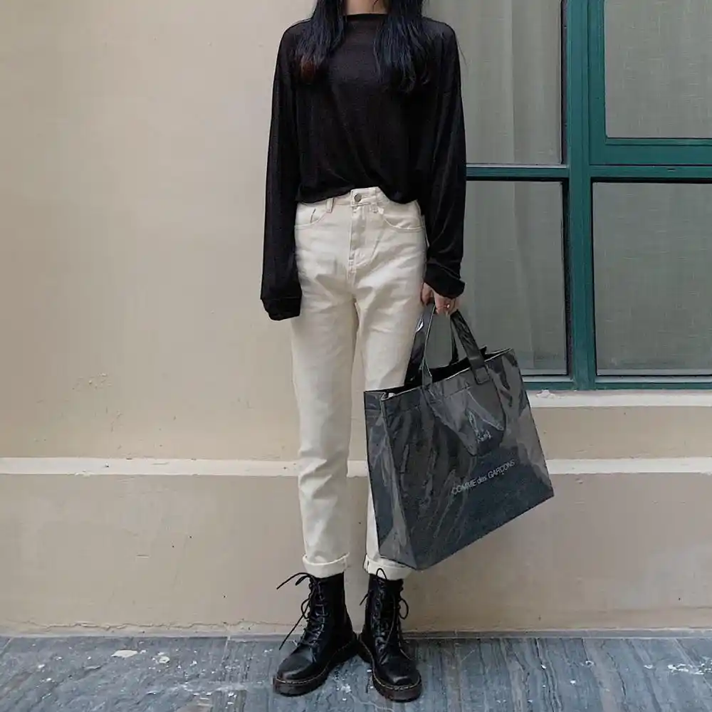 cdg tote bag black