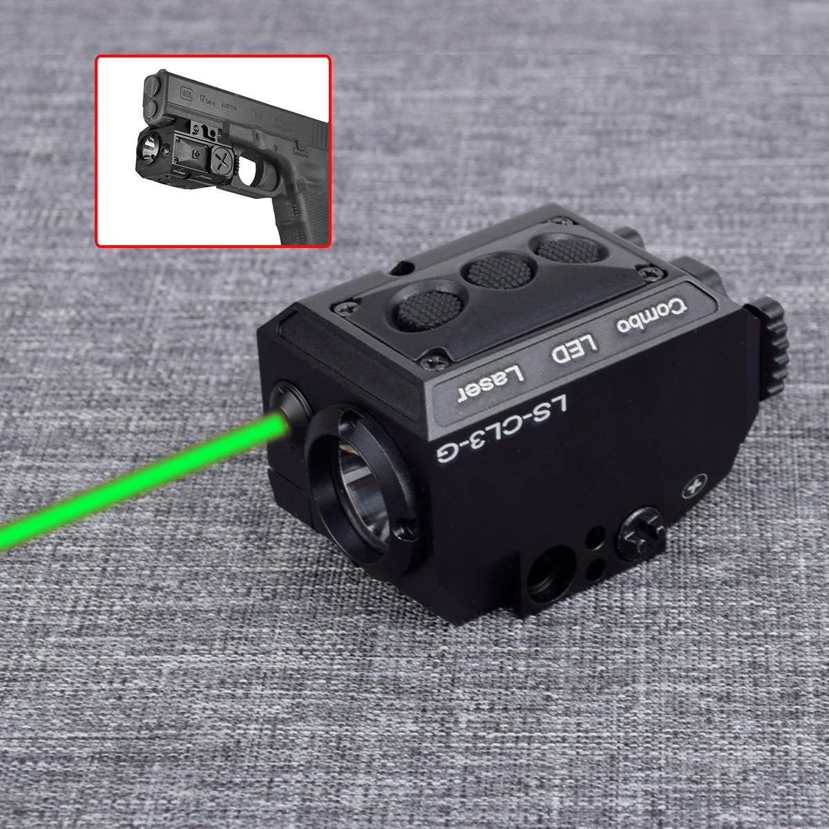 Combo Tactical Weapon Flashlight + Red/Green Laser Sight For Pistol Gun Rifle Self Defense Hunting With Picatinny Rail LS-L3 | Спорт и