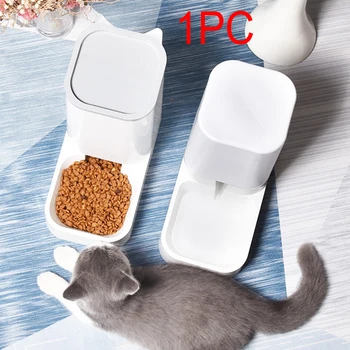 

Large Capacity Gravity Pet Automatic Feeder PP Easy Clean Portable Home Container Dogs Cats Food Dispenser Water Station