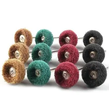 12 шт., 25 мм, 0,98 дюйма, тканевая полировальная щетка для шлифовки, шлифовка, полировка, Шлифовальная головка, сверло, роторный инструмент, аксессуары