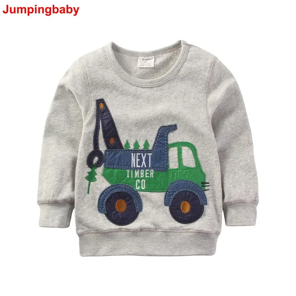 Jumpingbaby/ г. Футболка для мальчиков; Детские осенние куртки; футболка; Одежда для маленьких мальчиков; Camiseta roupas infantis menino; толстовки с Микки Маусом