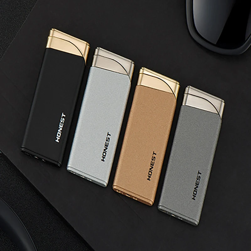 

HONEST Mini Torch Turbo Lighter Metal Butane Cigar Lighter Gas Cigarette Smoking Accessories 1300 C Windproof Lighter