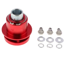 360 ° 3 отверстия 3/4 ''отверстие рулевого колеса быстроразъемный концентратор гоночный адаптер отстегнуть Boss Kit Универсальный красный-1 упаковка