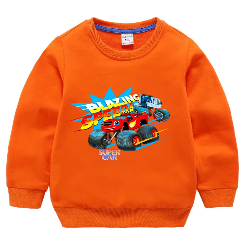 Autumn Children's Blaze and The Monster Machines Clothes Baby Boys Sweatshirts 2-10Years Kids Hoodies Tops kids hoodie sweatshirts