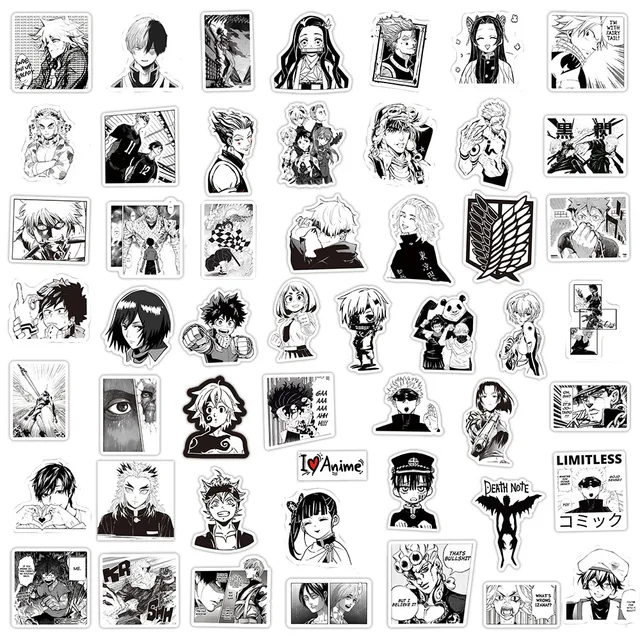 10/30/50/100PCS Mix Anime Demon Slayer Attack on Titan Stickers Graffiti Decals Kids Toy Phone Laptop Luggage Bike Car Sticker 6