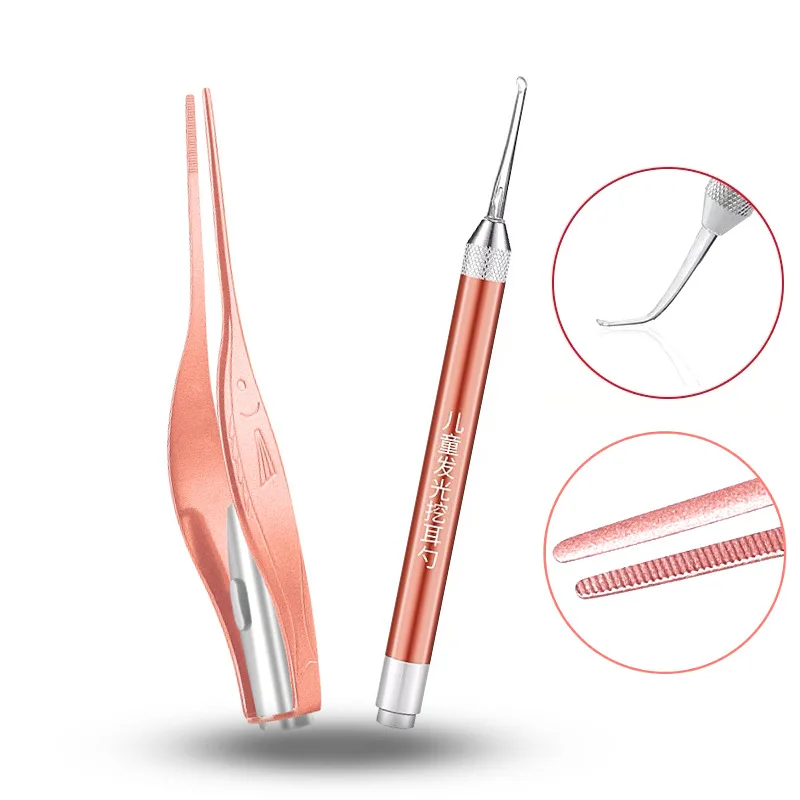 

Dig Ears Useful Product Shining Mining Clip-on Children Luminous Ear Pick Earwax Tweezers Effortless Earpick Baby Shining Ear Tw