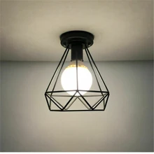 Лампа с абажуром Декор современный промышленный стиль Потолочный подвесной кулон металлический абажур проволочная лампа