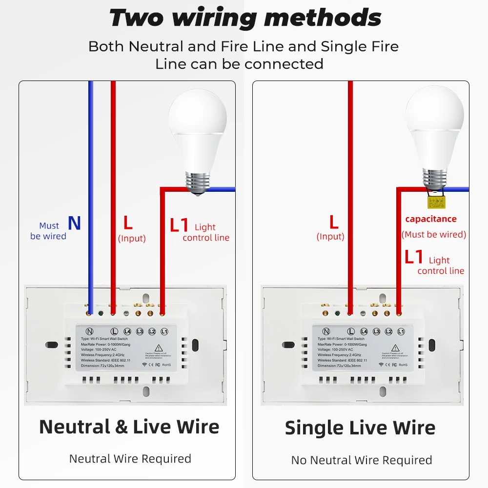 Actualización de apagador wifi sin neutro y apagador inalámbrico