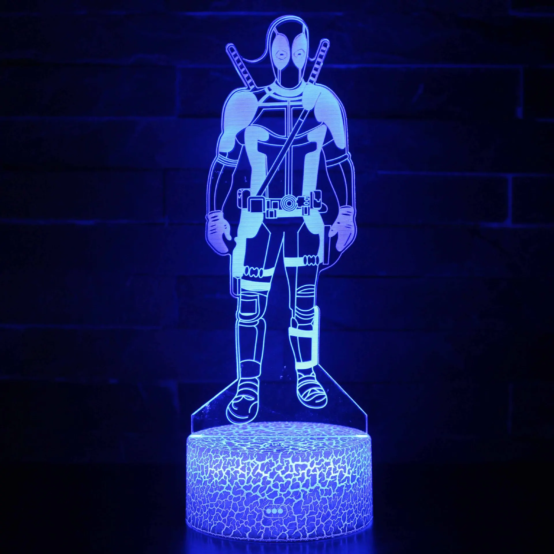 

Samurai Series 3D Night Lamp Colorful Touch LED Desk Lamp Plug KT-C Creative Visual Lamp