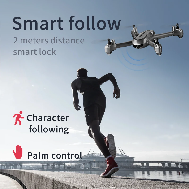 Лучший Дрон wifi 4K HD камера gps Smart Follow Me FPV RC вертолет высота Hode RC Квадрокоптер для селфи, Дрон 4CH RC вертолет