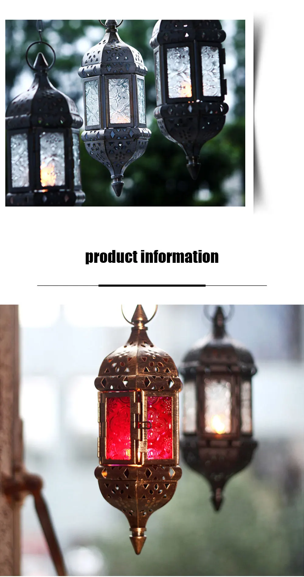 Description Picture 3 of itemHanging Wrought Iron Home Decor Candle Holders Wedding Decoration Accessories Candlesticks For Candelabro Centerpiece Vintage