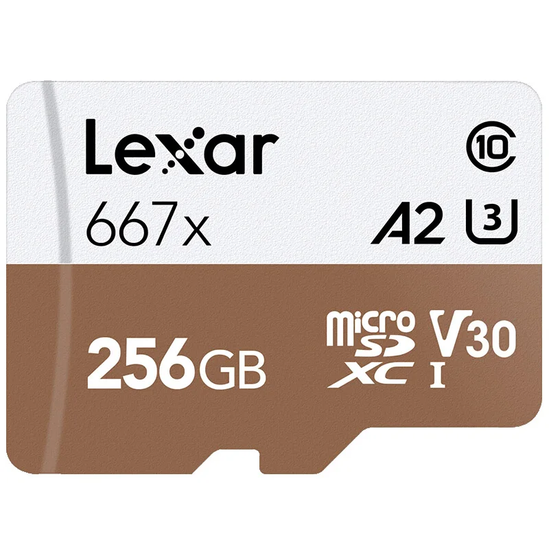 Lexar профессиональная карта памяти до 100 МБ/с. микро SD карты 667x C10 256 ГБ TF карта 128 ГБ Бесплатный адаптер для беспилотная спортивная видеокамера - Емкость: 256 ГБ