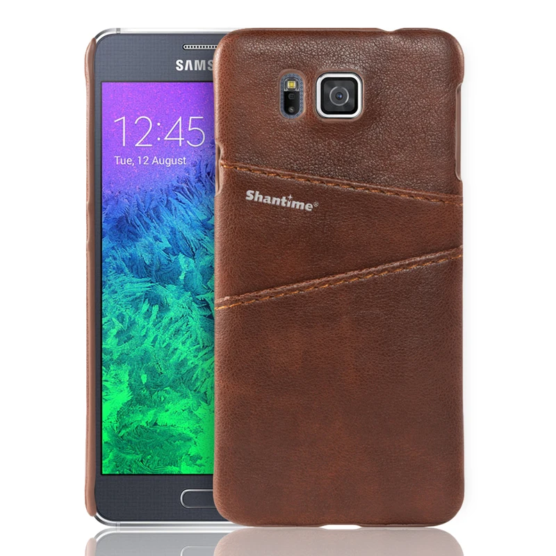 Brown Кожаный чехол-бумажник для samsung Galaxy Alpha G850F чехол для телефона для samsung Galaxy S7 S7 Edge S6 S6 Edge чехол с отделениями для визиток - Цвет: Brown