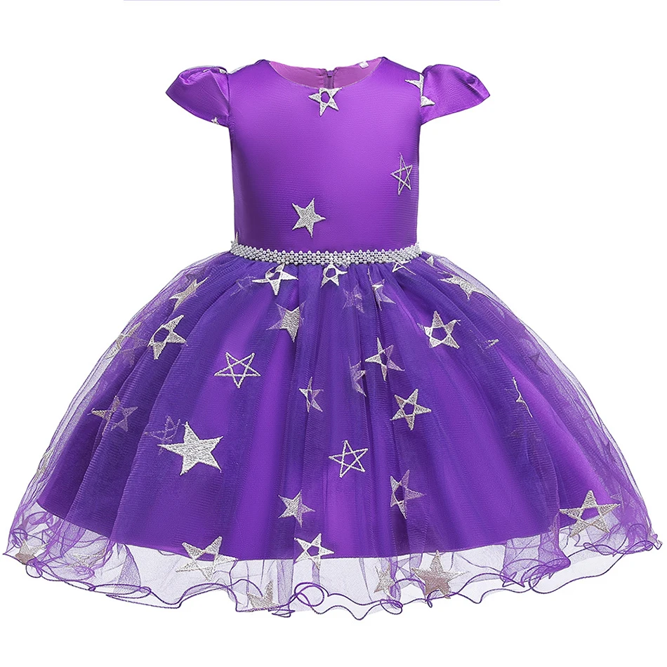 Детские костюмы для девочек на Хэллоуин, платье ведьмы Wizad, вечерние платья принцессы с тыквой для маленьких детей, наряд для косплея - Цвет: Purple Dress A