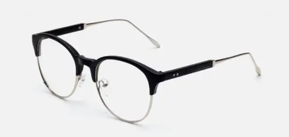 Ретро металлические оптические оправы для женщин модные круглые простые очки унисекс мужские очки для близорукости - Цвет оправы: 1