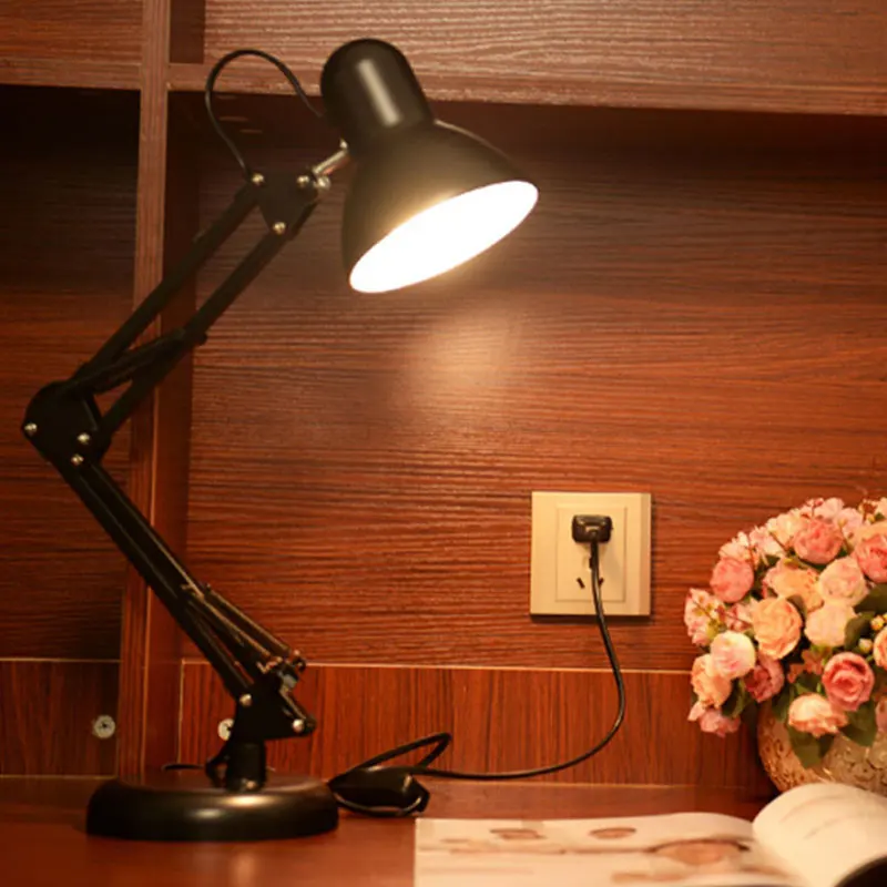 Modern LED Long Swing Arm adjustable classic desk Lamps E27 clip Table Lamp for study Office Reading night Light bedside bedroo Modern LED Long Swing Arm adjustable classic desk Lamps E27 clip Table Lamp for study Office Reading night Light bedside bedroo