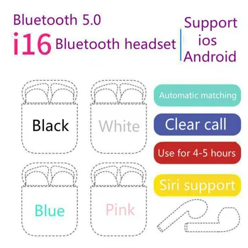 

i16 Macaron TWS Mini Wireless Bluetooth 5.0 Earphone Sports Game Earphones Stereo with Mic earphone For All Smart Phones