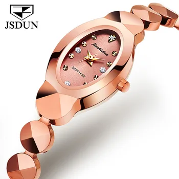 

Tungsten Steel Women Watch Rose Gold Sapphire Ladies Watch Elegant Watches For Women Waterproof Female Quartz Watch reloj mujer