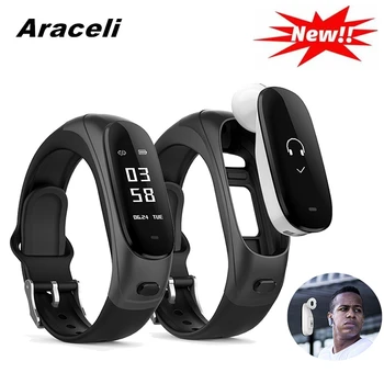 

2020 Bluetooth Call Headset 2 in 1 Smart Bracelet Heart Rate Passometer Fitness Sleep Tracker Sport Bracelet Pulsera Inteligente