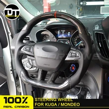 Углеродное волокно кожаный руль для Ford Mondeo Kuga ручной работы руль подходит для ford