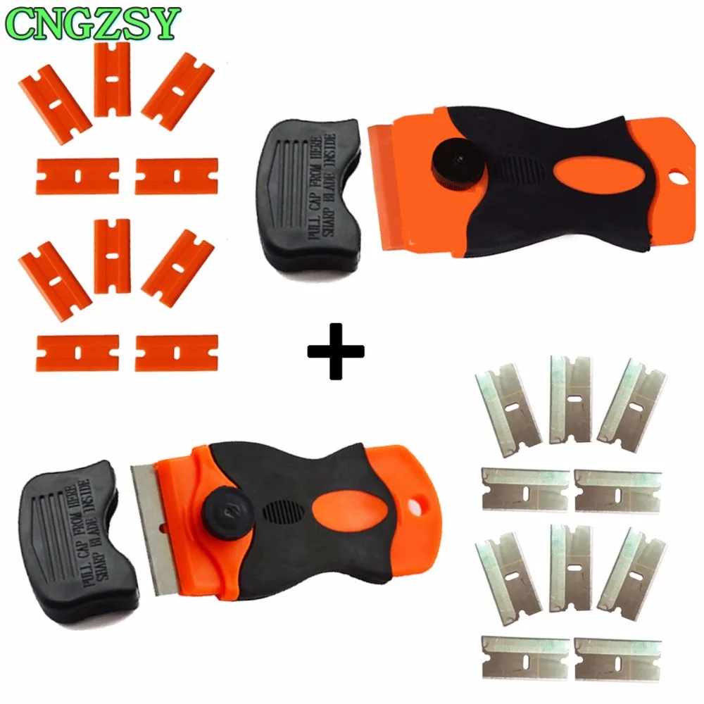 

CNGZSY Razor Scrapers Replacement Blades Plastic Metal Ceramic Floor Cleaner Glue Sticker Label Remover Window Cleaning Tool K57