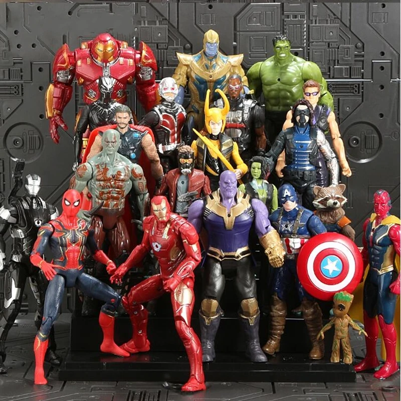 Новые мстители Бесконечность войны Marvel супер герой фигурки Железный человек паук Капитан Америка Халк фигурка танос набор коллекционная игрушка G