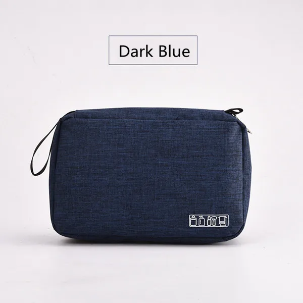 dark blue Мужская и женская подвесная многофункциональная сумочка-косметичка, дорожный органайзер для туалетных принадлежностей, моющаяся сумка для хранения косметики, косметичка, Складная Сумочка для косметики - Цвет: dark blue