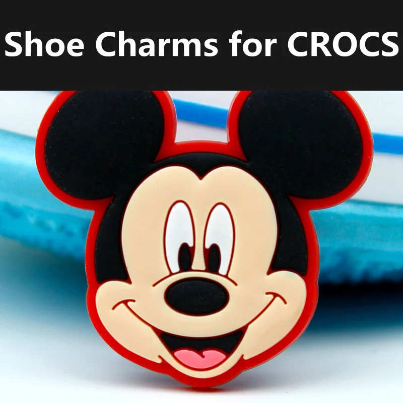 Disney Cartoon Animal Croc Charms Accessories Mickey Mouse PVC Shoe Decoration Elegance for Women Boys Friends Kids Gifts Badges