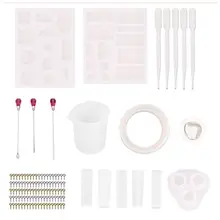 1Set Silicone Crystal Epoxy Bracelet Hanging Ornaments Mold Pendant Casting Mould Handmade DIY Craft Jewelry Making Tool