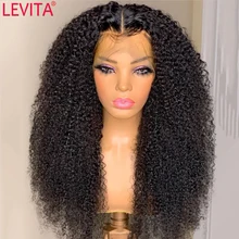 Brazilian Kinky Curly Lace Frontal Wig Pre Plucked 250 Density Lace Closure Wig 30 Inch Lace Front Human Hair Wigs For Women