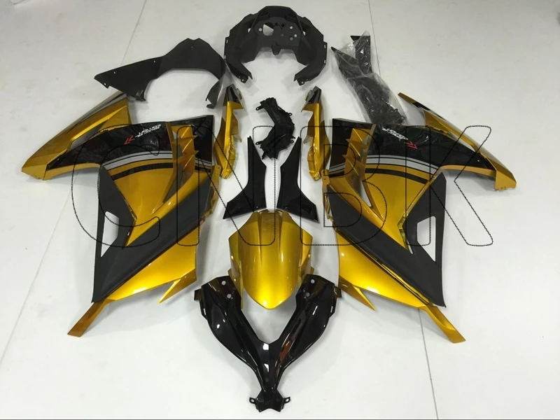 Для EX 300 Ninja набор для всего тела Zx300r 15 16 Золотой Черный Кузов EX 300 Ninja 2013- обтекатели