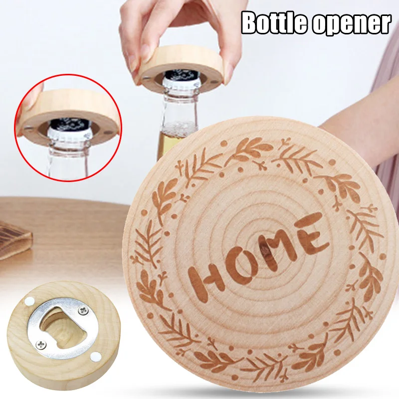 Новинка DIY деревянная открытая Магнитная декорация открывалка для пивных