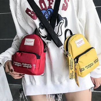 

Summer Mini Shoulder Bag for Women Small pack with Colored Ribbon Yellow Crossbody Messenger Bags Girl Zipper Purses Totes