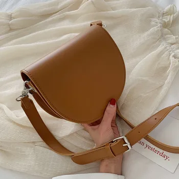 

PU Leather Small Saddle Bag for Women 2019 New Designer Crossbody Bag Female Messenger Shoulder Bags Summer Purses and Handbags