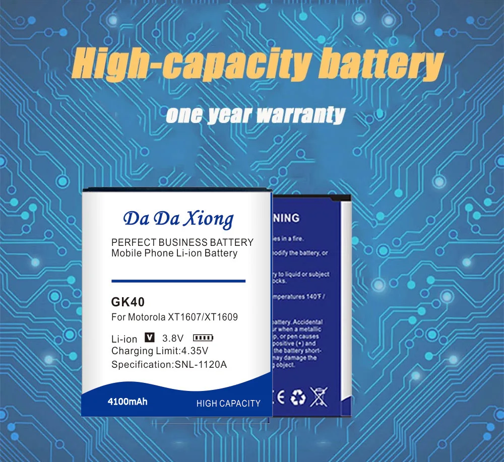 4100mah GK40 rola G4 Play For Moto E4 XT1766 XT1607 XT1609