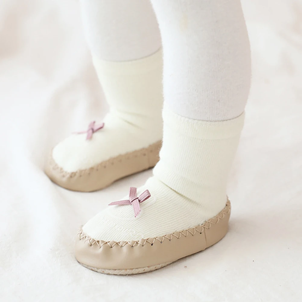 Г. Брендовые носки для малышей милые Нескользящие хлопковые носки-тапочки для малышей Детские Тапочки шерстяные носки с бантом