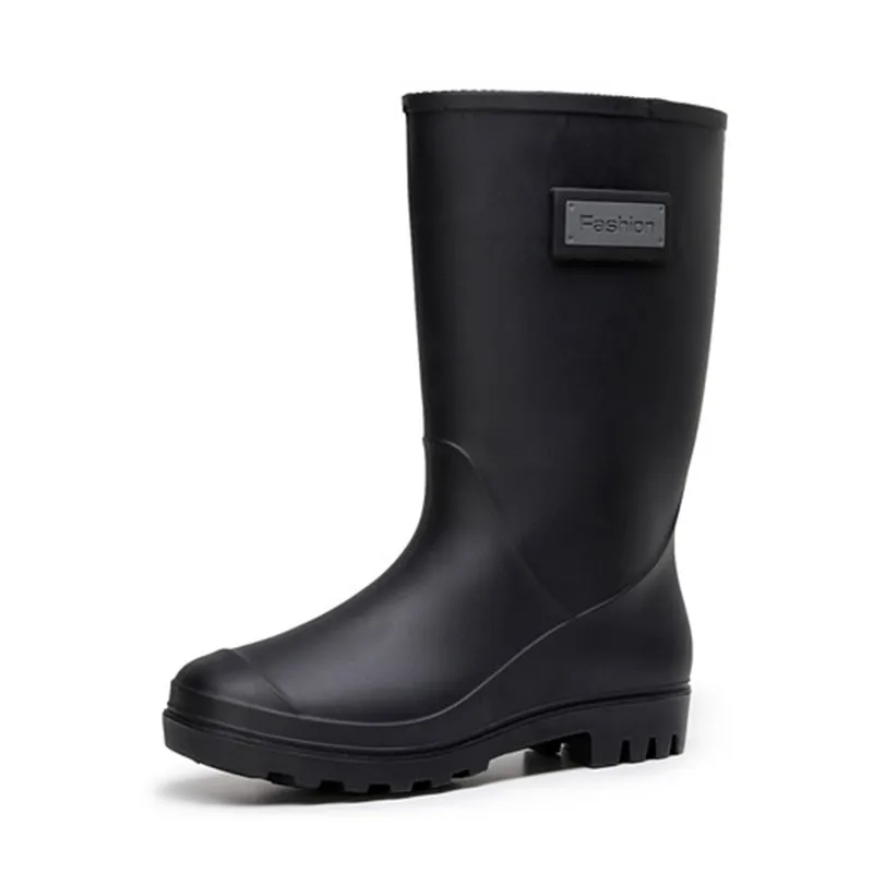 Zapatos de lluvia de tubo medio para mujer, botas de agua acolchadas y  desmontables gruesas de algodón, Botas de lluvia cálidas, zapatos para mujer,  funda de zapata de goma para adultos| | -