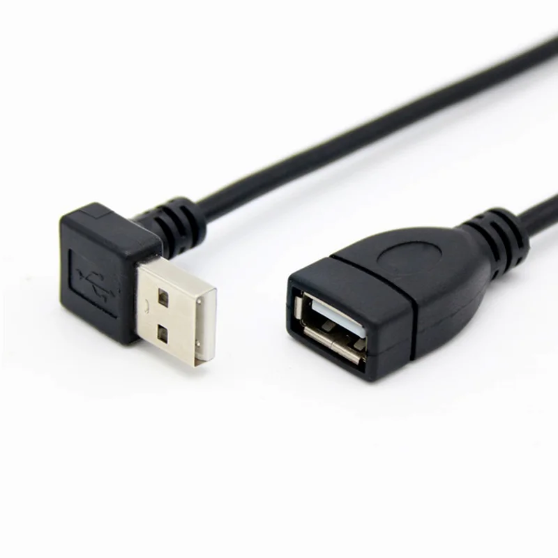 USB2.0 male to female extension cable 25CM 90 degree elbow extension line A male to A mother