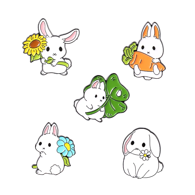 Miss Zoe 4~14pcs/set Cartoon enamel pins set Fairy tale Brooches Denim coat backpack Lapel Pin Badge Cute Animal Jewelry Gift