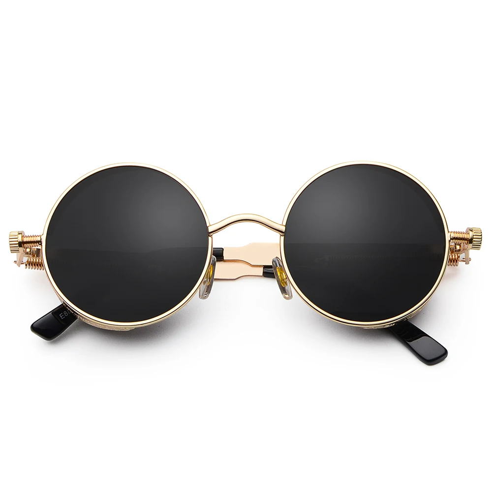 2020 металлические круглые солнцезащитные очки в стиле стимпанк для мужчин и