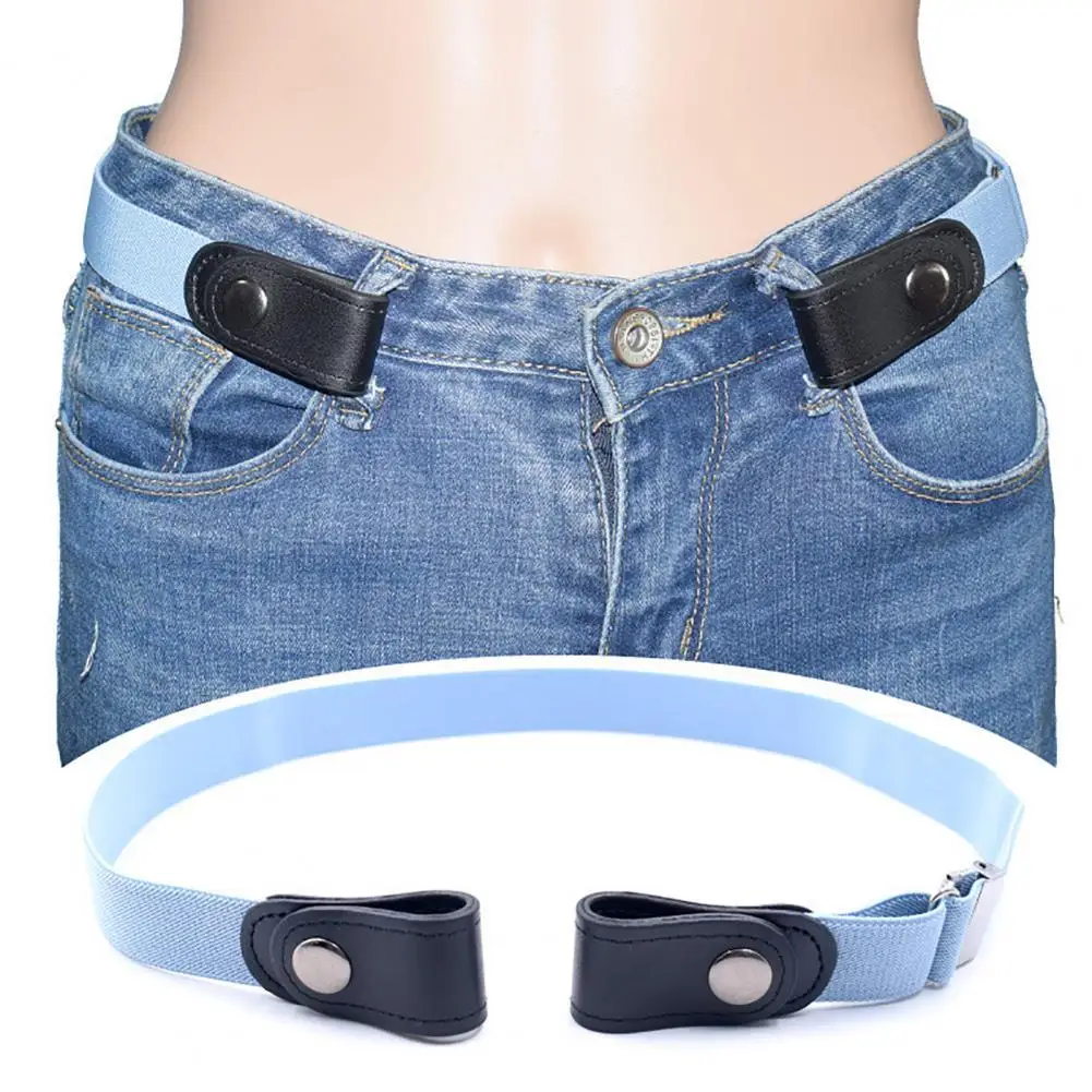 

90cm Adjustable Belt All-match Pin Buckle Faux Feather Strong Construction Belt Strap for Women men Jeans
