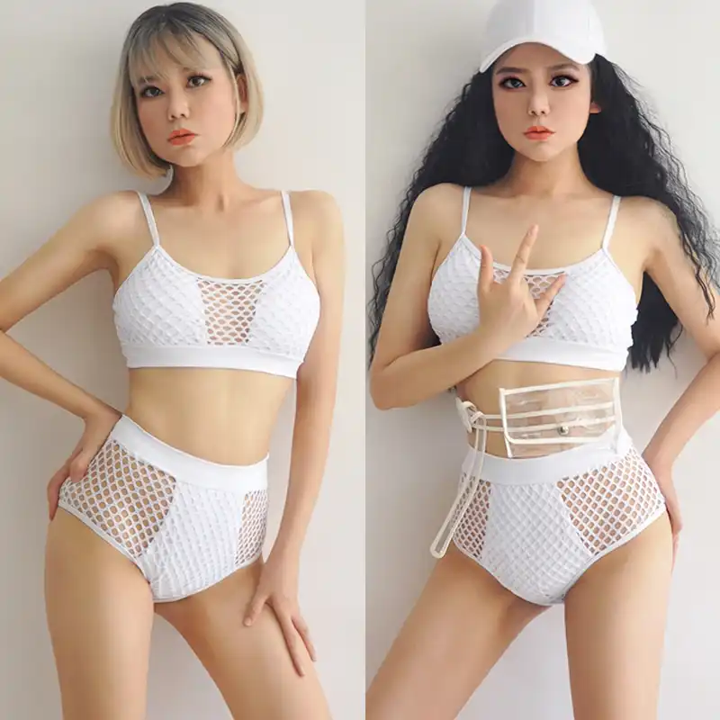 white mesh dress festival