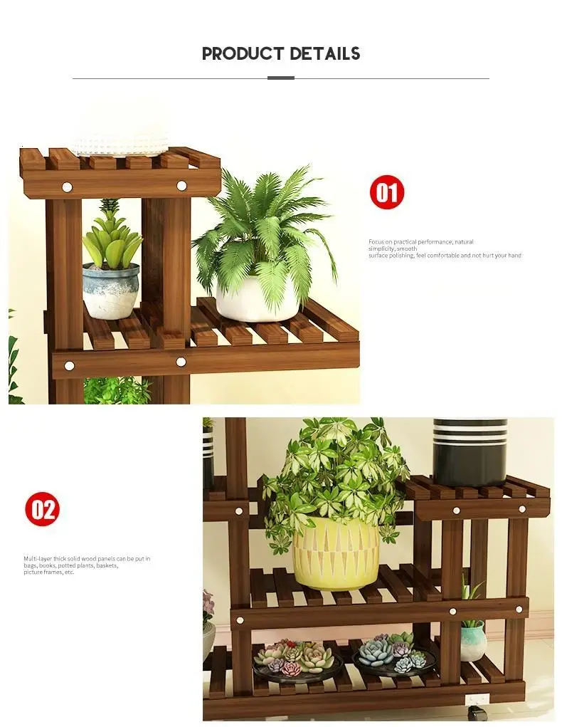 Escalera Decorativa Madera Saksi Standi Balkon садовые полки для балкона Stojak Na Kwiaty Dekoration Цветочная Полка Подставка для растений
