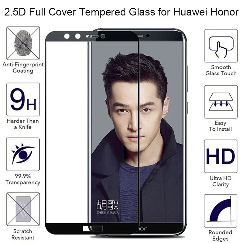 Защитное стекло на Honor 9 светильник 10 Lite 8 Pro Защита экрана для Honor 8X7X6X7 S Y9 закаленное стекло